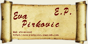 Eva Pirković vizit kartica